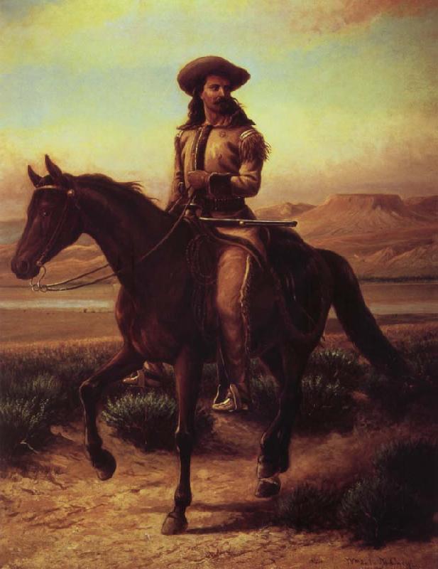 William de la Montagne Cary Buffalo Bill on Charlie Spain oil painting art